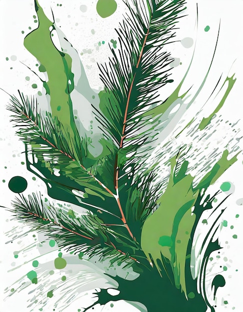 Balsam fir tree illustration