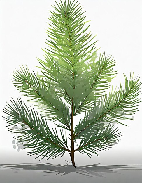 Balsam fir tree illustration