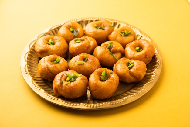 Balushahi or Badushah or Mughlai dish is a traditional Indian soft and flaky dessert or sweet food also popular in Pakistan and Bangladesh