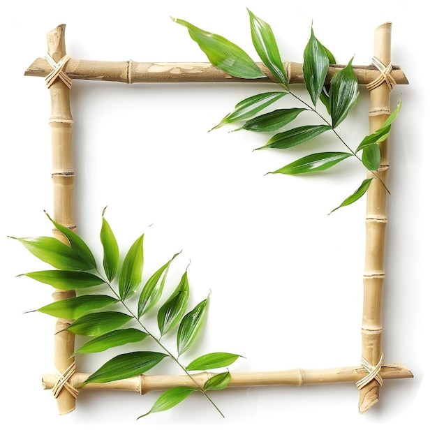 Photo a bamboo frame with bamboo sticks and bamboo sticks