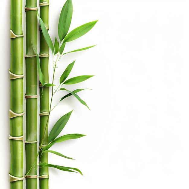 bamboo image on white background