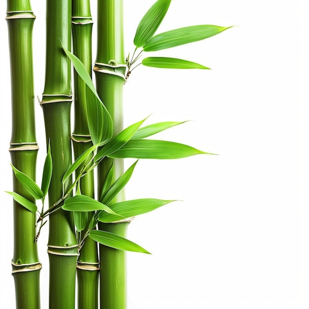 bamboo image on white background