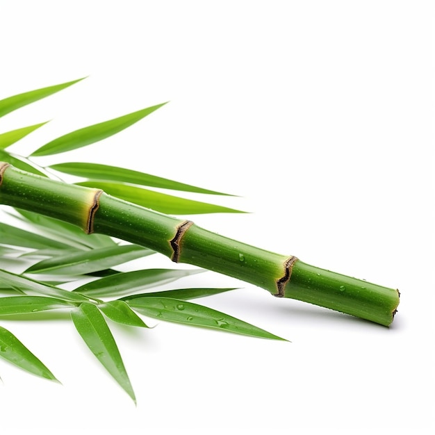 Bamboo leaves with the word bamboo on the side