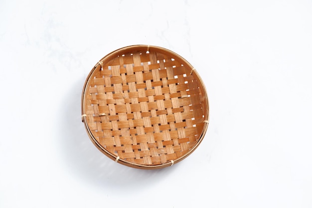 bamboo tray-Indonesia's popular traditional handicraft. In the form of a tray made of woven bamboo