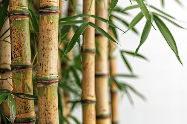 bamboo with a green bamboo background and a white background