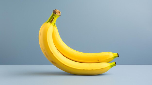 Banana against a plain background