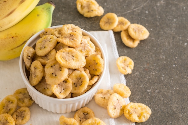 Photo banana crispy chips