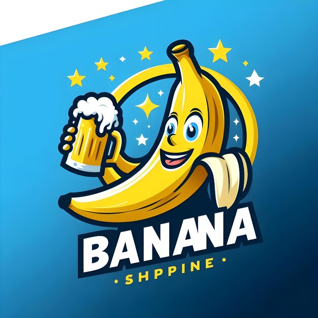 Photo a banana holding a beer