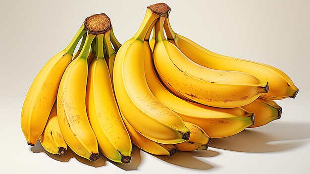 Banana Illustration on White Background