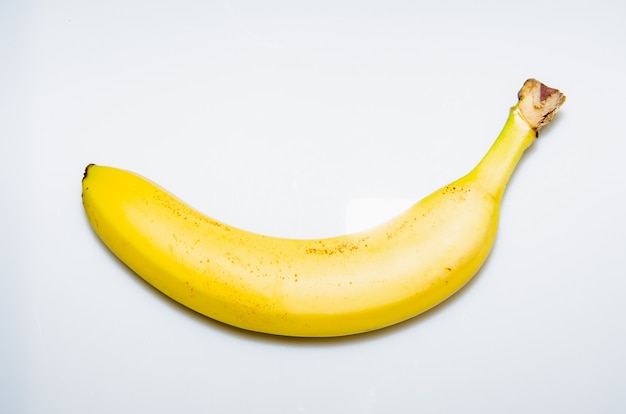 Photo banana. ripe banana isolated on white background.