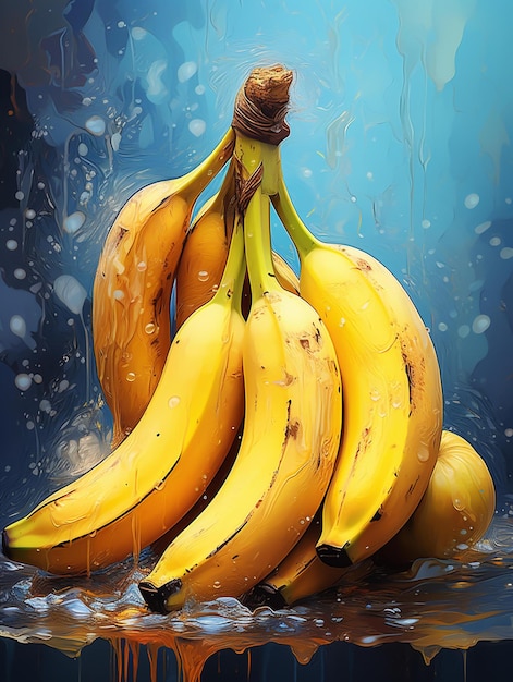 Banana stock photo illustration digital art farm 3D images backgrounds