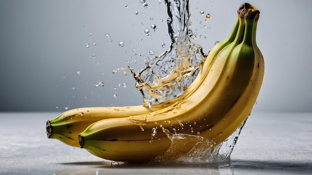 A banana that has been sprayed with water Banana photography AI generated