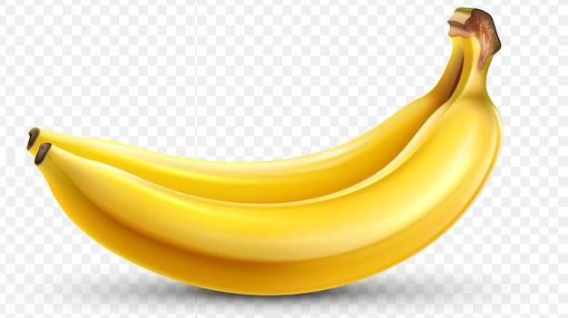 Photo banana on transparent background