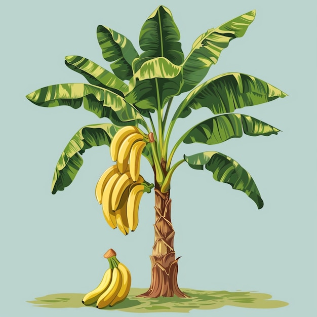 banana tree vector logo isolated on background