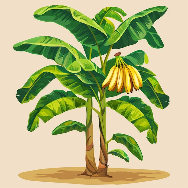 banana tree vector logo isolated on background