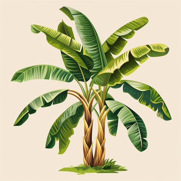 banana tree vector logo isolated on background