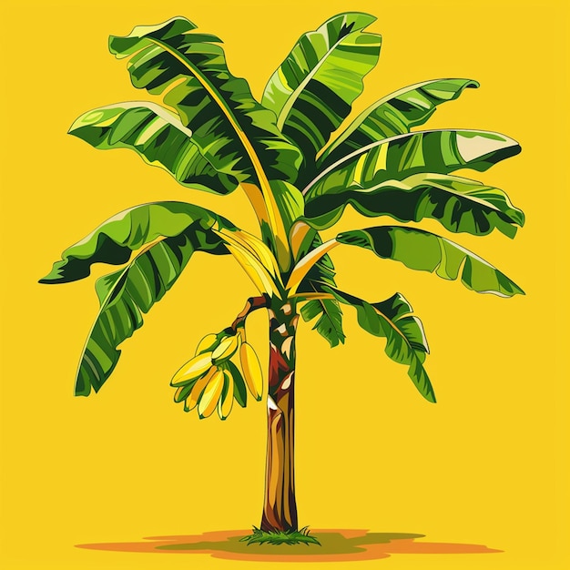 banana tree vector logo isolated on background