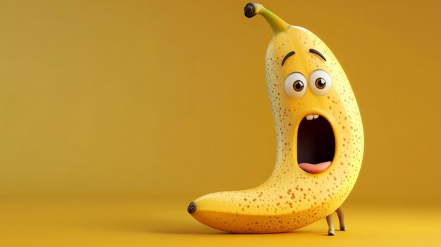 a banana with a face that says quot a banana quot