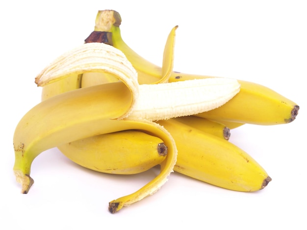 Bananas on a white background