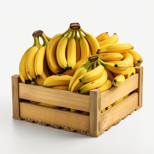 Bananas in a White Crate