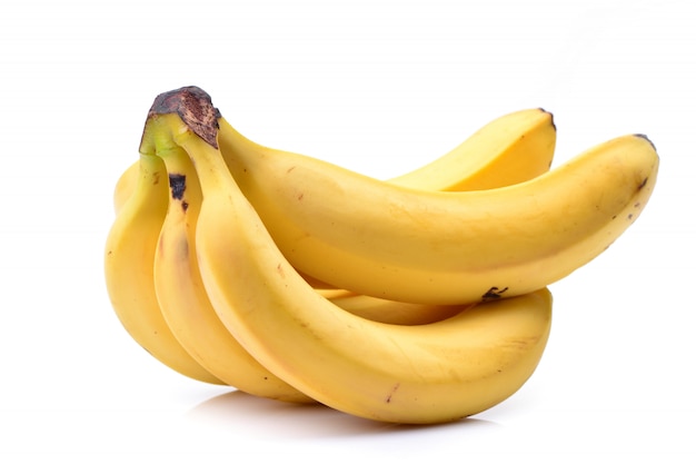 Bananas on a white isolated