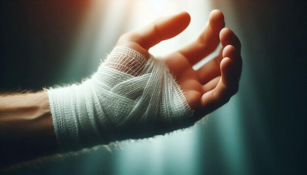 Photo bandage on hand hd image bandaged hand photoshoot bandage on hand stock photo injured hand