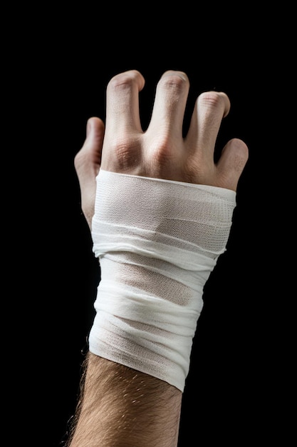 Photo bandage hand white recovery