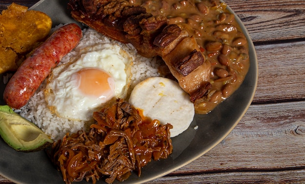 Bandeja paisa, typical dish of Colombia.