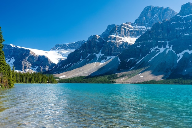 Banff National Park beautiful landscape Bow Lake in summer time Alberta Canada Canadian Rockies