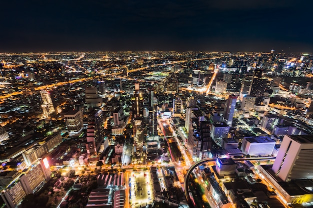 Bangkok city at night, Thailand