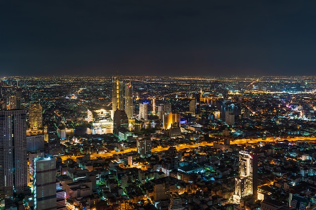 Bangkok city at night, Thailand