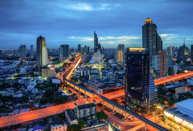 Bangkok city night view