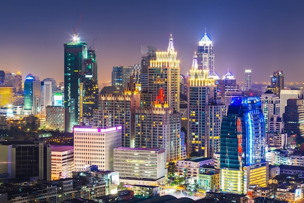 Bangkok Cityscape, Business district with high building, Thailand.