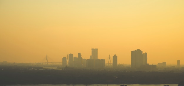 Bangkok sunset panorama