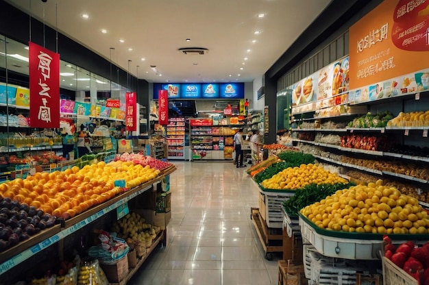 bangkok thailand 2024 interior shot of Villa Market super market