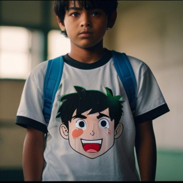 Bangladeshi beautiful happy boy wearing a tshirt