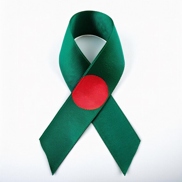 Photo bangladeshi national flag ribbon symbolizing pride