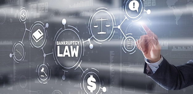 Bankruptcy law concept Insolvency law Company has problems