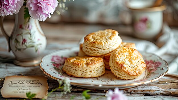 Photo banner background of national buttermilk biscuit day theme banner design for microstock no text