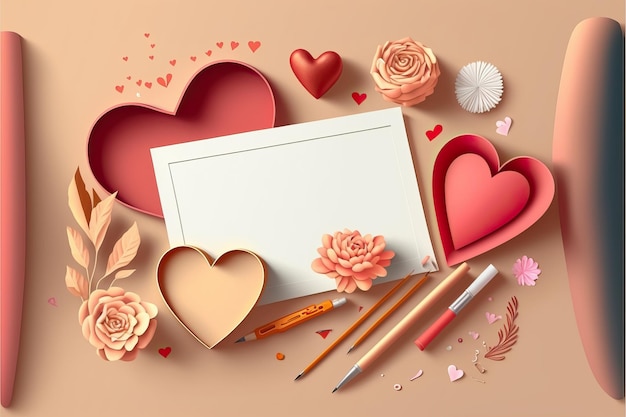 Banner background for sale with Valentine39s Day illustration and free space for text