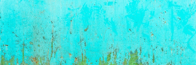 Banner. blue, turquoise old wood texture backgrounds. roughness and cracks.