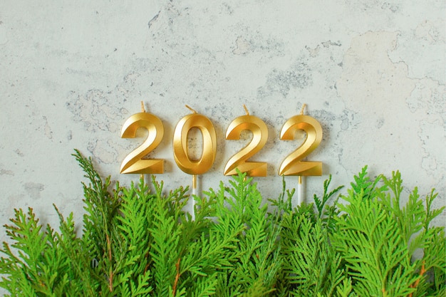 Banner Christmas Happy New Year 2022 A symbol from the number 2022