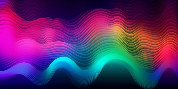 Banner design on colorful background Vibrant style template Texture backdrop Modern illustration Iridescent background Colorful bright neon template Gradient rainbow pattern