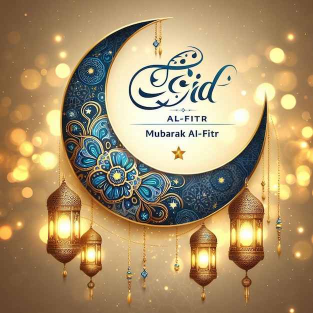 banner Eid al Fitr greeting card