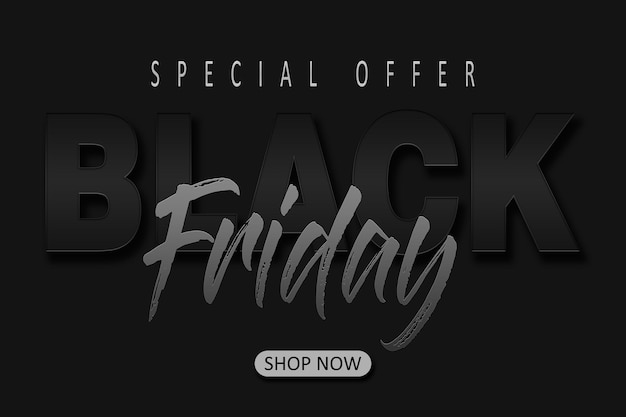 Banner Illustration of black friday discount super sale Design element for sale banners posters cards Promotional marketing discount event