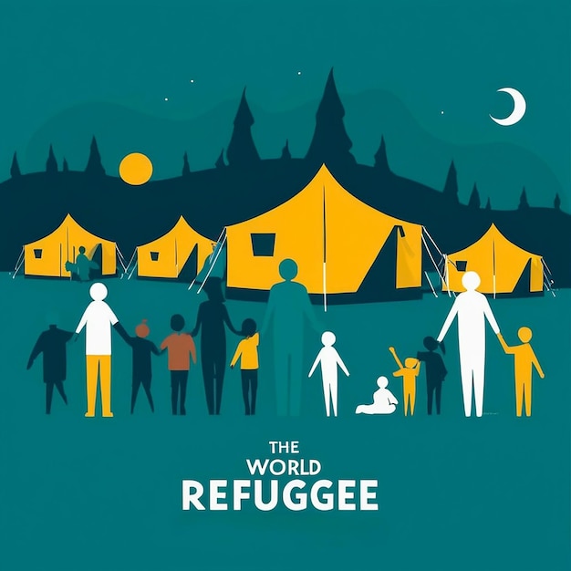 Photo banner illustration international day of refugees