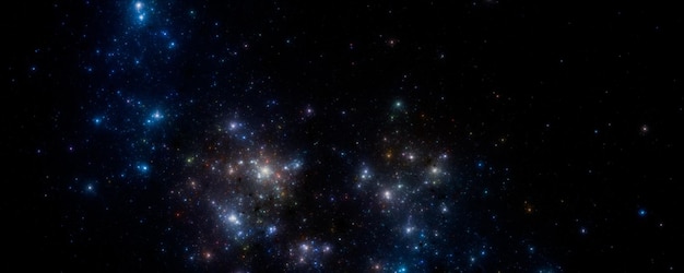 Banner Star field background . Starry outer space background texture