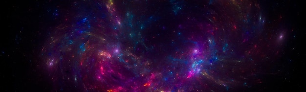 Banner Starry outer space background texture