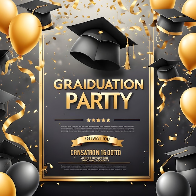 a banner that says graduation party on it