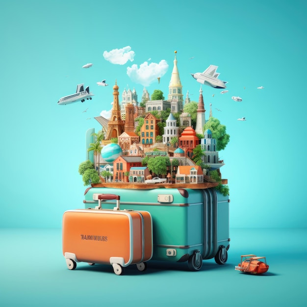 Banner of travel summer concept